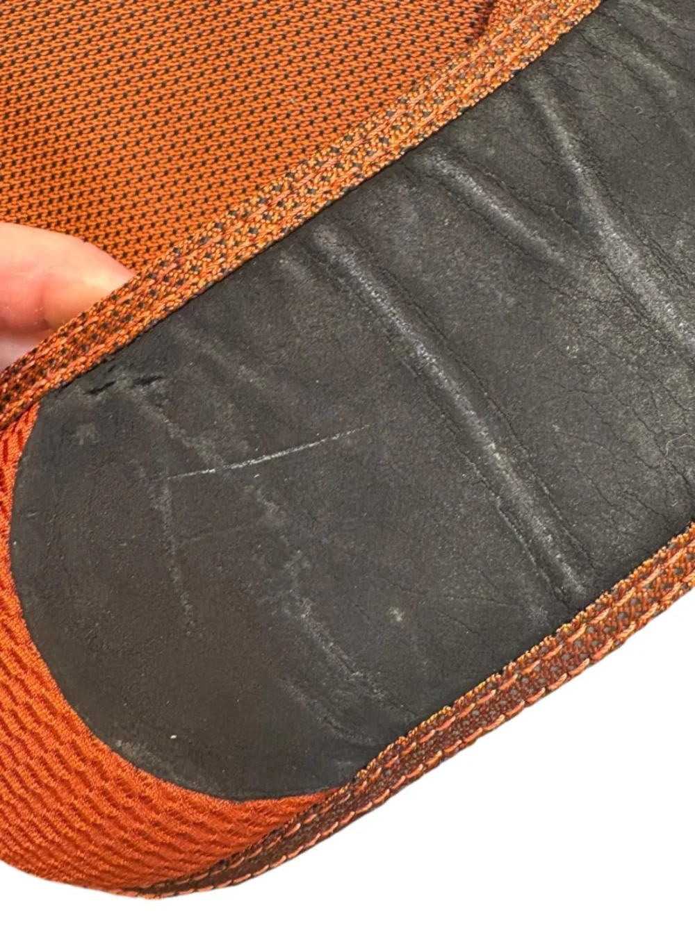 TUMI tech burnt sienna orange laptop briefcase school messenger bag
